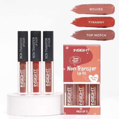Insight Cosmetics Non Transfer Lip Kit - Pack Of 3 - Nudes