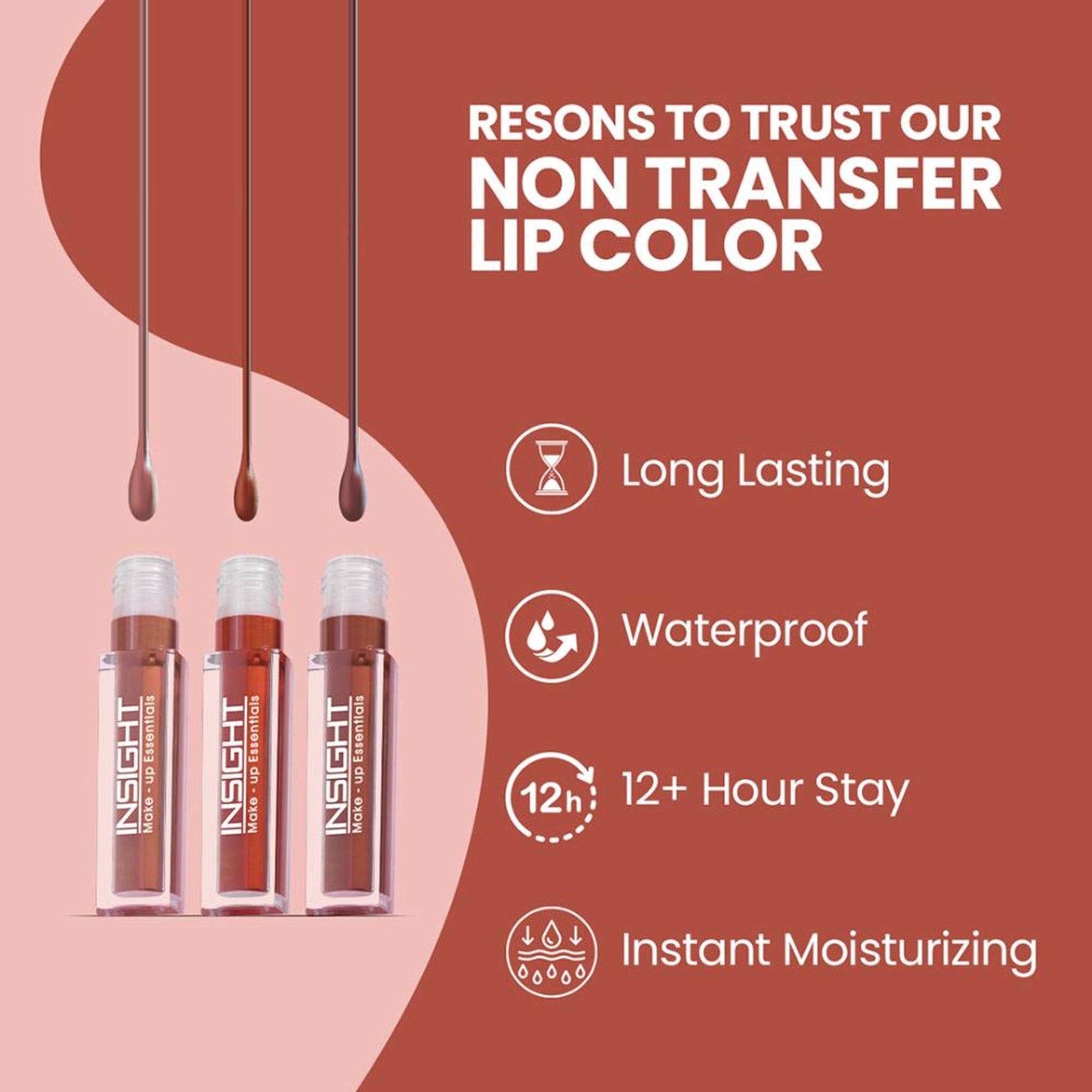 Insight Cosmetics Non Transfer Lip Kit - Pack Of 3 - Nudes