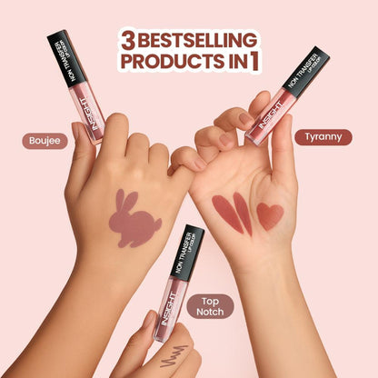 Insight Cosmetics Non Transfer Lip Kit - Pack Of 3 - Nudes