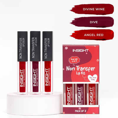 Insight Cosmetics Non Transfer Lip Kit - Pack Of 3 - Reds