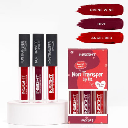 Insight Cosmetics Non Transfer Lip Kit - Pack Of 3 - Reds