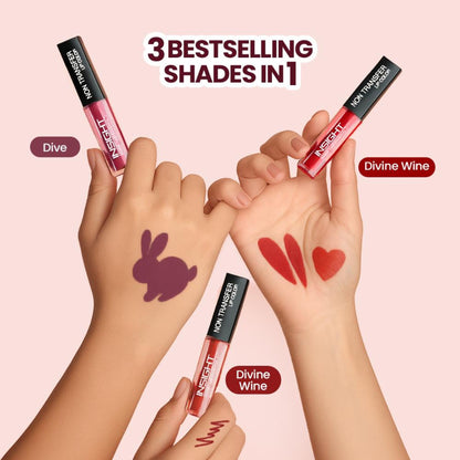 Insight Cosmetics Non Transfer Lip Kit - Pack Of 3 - Reds