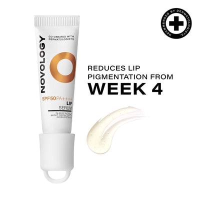 Novology SPF 50 PA++++ Lip Balm Serum, For Pigmented & Dry Lips, UV Protection, Non-Tinted