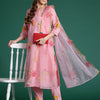 Indyancart IE Floral Embroidered Sequinned Kurta with Trousers & Dupatta