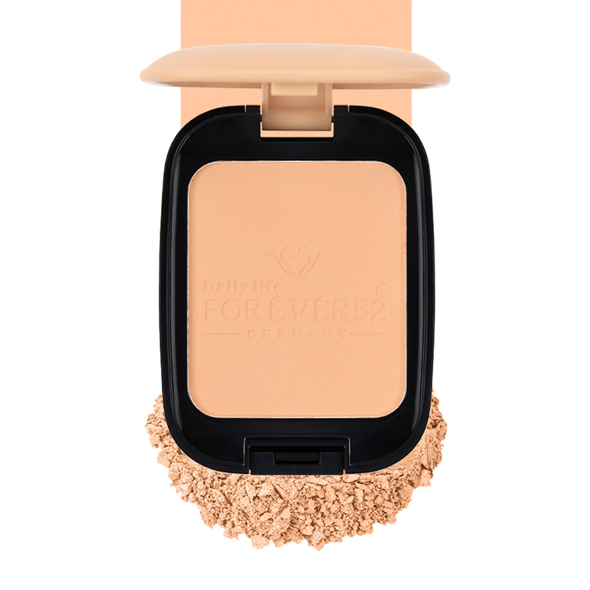 Daily Life Forever52 Wet & Dry Compact Powder in Natural shade, showing the compact with open lid and pressed powder inside.
