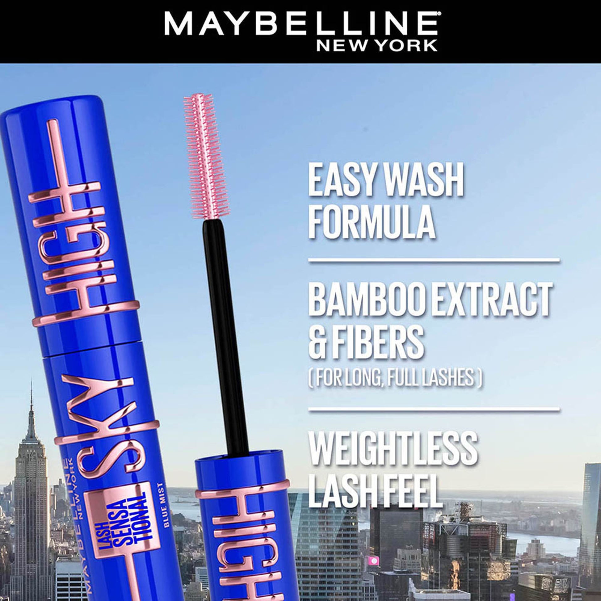 Maybelline New York Lash Sensational Sky High Waterproof Mascara - Blue Mist