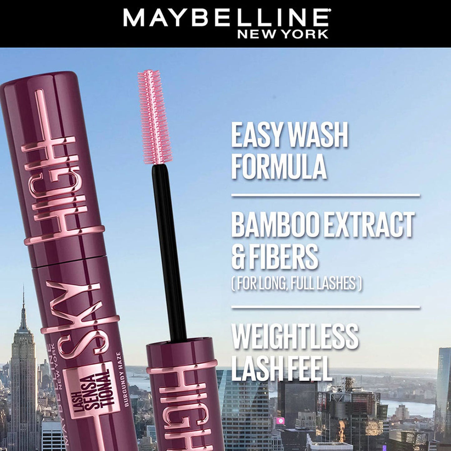 Maybelline New York Lash Sensational Sky High Waterproof Mascara - Burgundy Haze