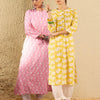 Dhiyona IE Pack of 2 Ethnic Motifs Printed Pastels Straight Kurta