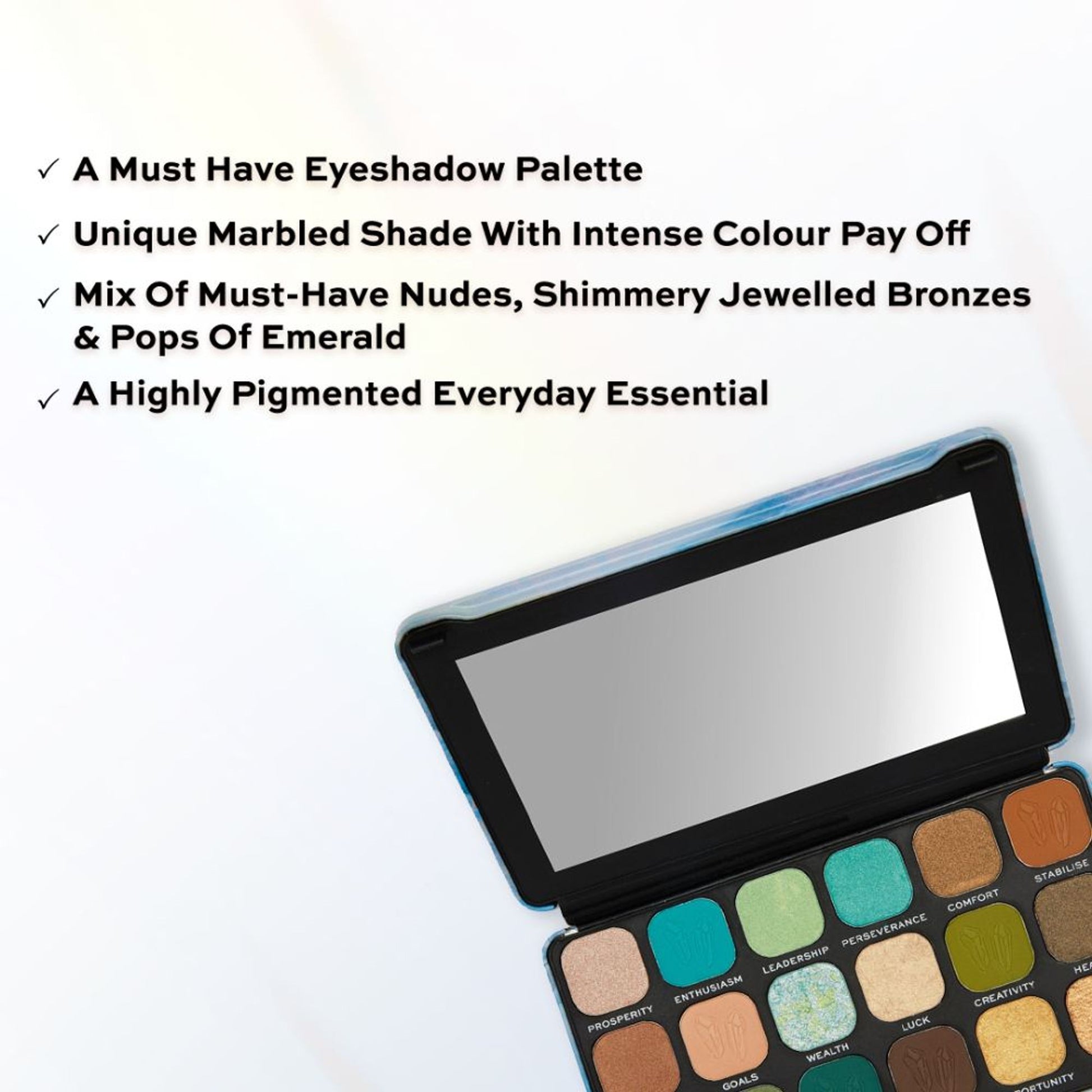 Makeup Revolution Crystal Aura Forever Flawless Shadow Palette Aventurine