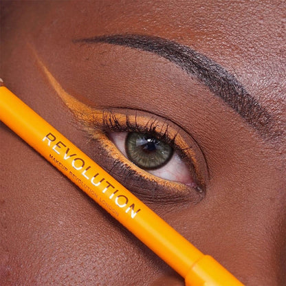 Makeup Revolution Streamline Waterline Eyeliner Pencil-Ultra Creamy Smudge Proof Smokey Looks - Orange