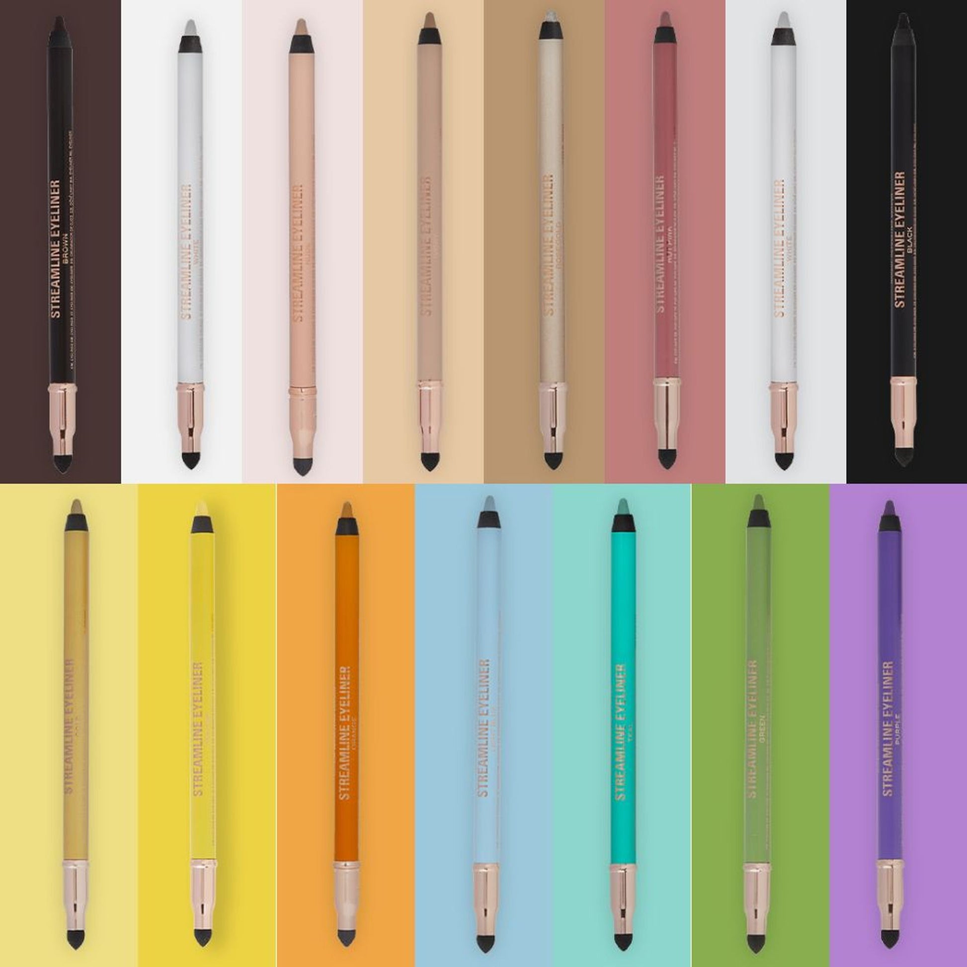 Makeup Revolution Streamline Waterline Eyeliner Pencil-Ultra Creamy Smudge Proof Smokey Looks - Gold