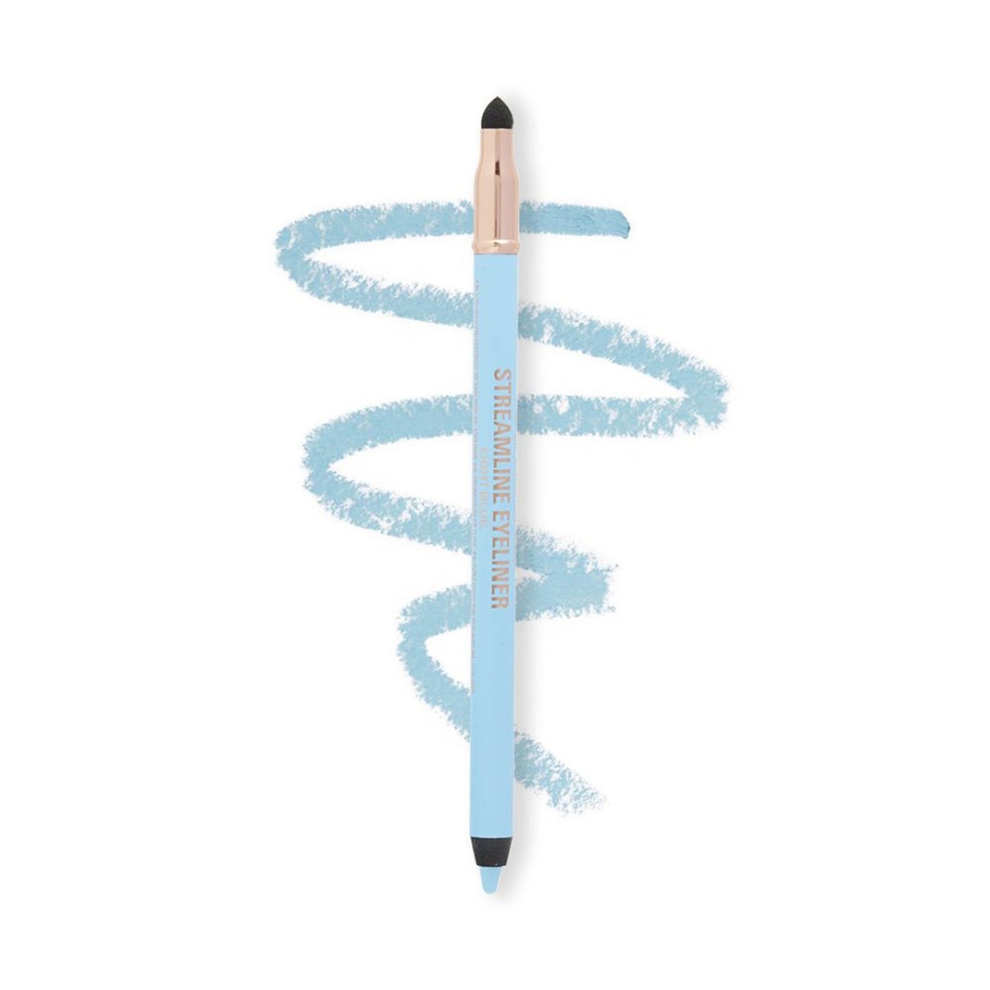 Makeup Revolution Streamline Waterline Eyeliner Pencil-Ultra Creamy Smudge Proof Smokey Looks - Light Blue