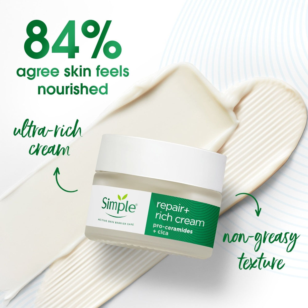 Simple Active Skin Barrier Care Restorative Rich Cream, Relieves Dryness