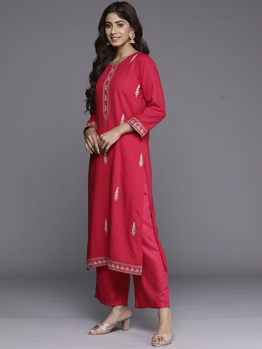 Dhiyona IE Pack of 2 Ethnic Motifs Embroidered Kurta