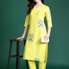 Dhiyona IE Floral Printed Regular Kurta with Trousers