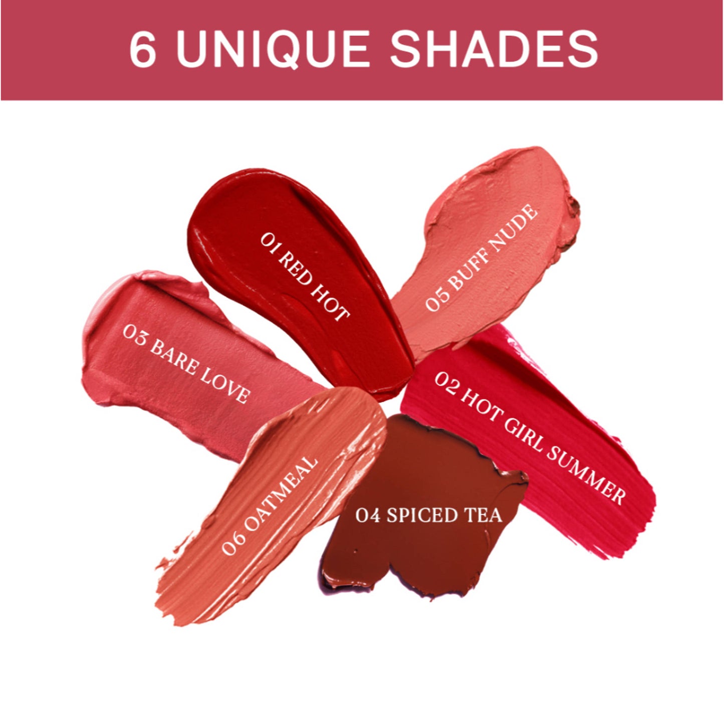 Flicka Ru Ready Liquid Matte Lipstick Lightweight Easy Apply Super Smooth Finish - 01 Red Hot