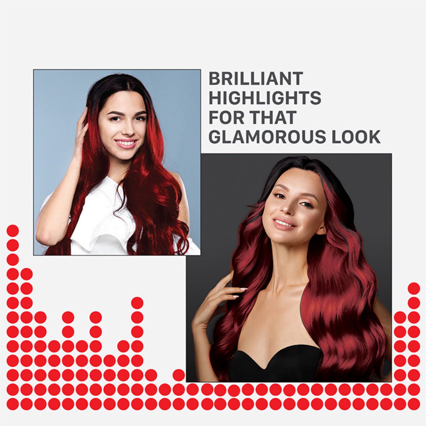 Streax Mini Hair Colour Highlight Kit - Plum Purple - Scarlet Red