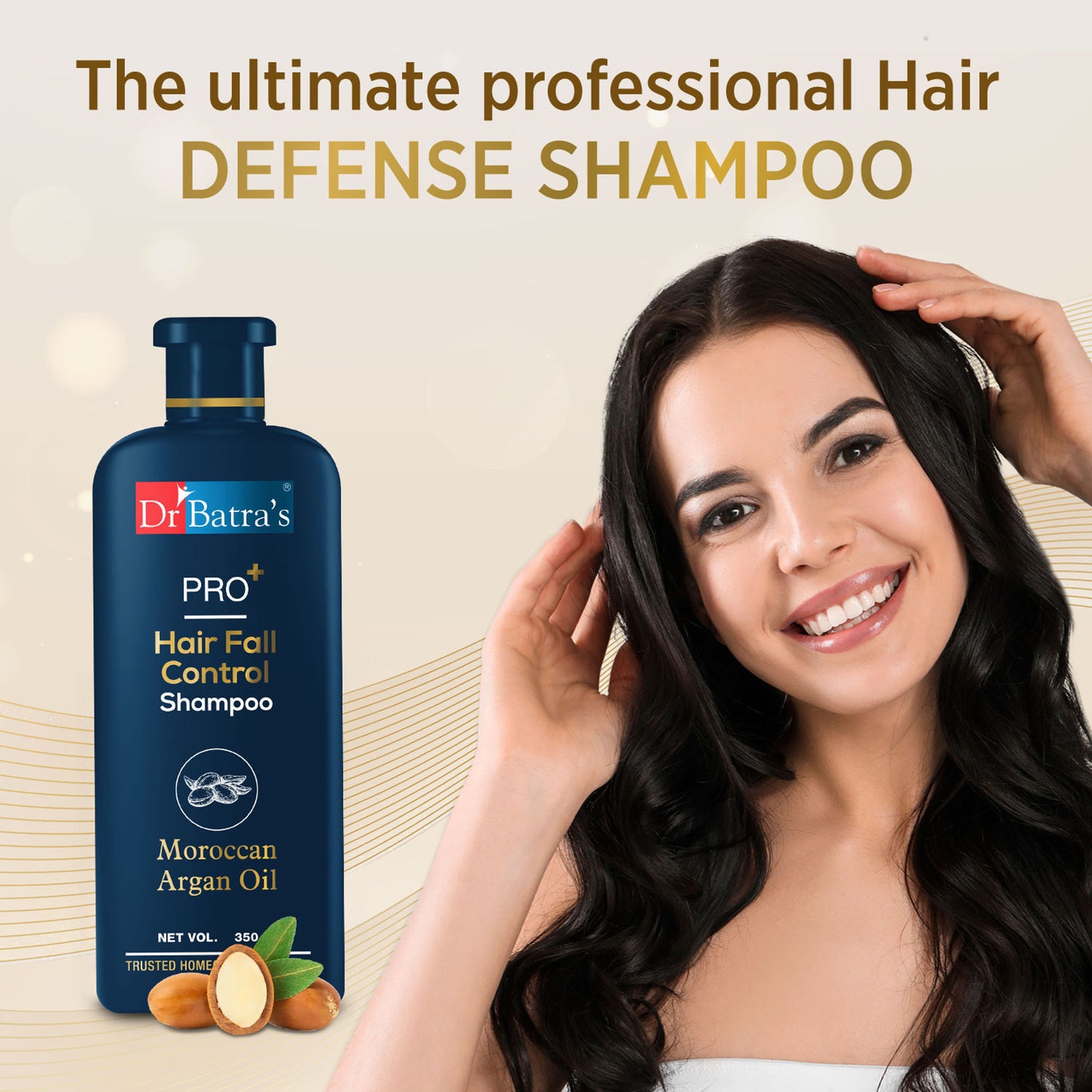 Dr Batras PRO+ Hair Fall Protect Shampoo- Anti Dandruff Sulphate Free Shampoo for Men & Women