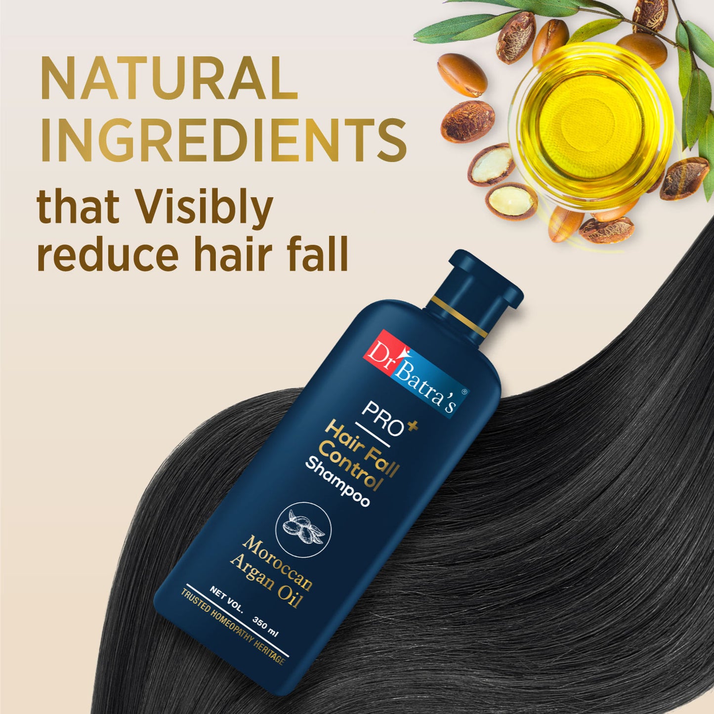 Dr Batras PRO+ Hair Fall Protect Shampoo- Anti Dandruff Sulphate Free Shampoo for Men & Women