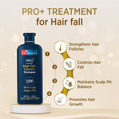 Dr Batras PRO+ Hair Fall Protect Shampoo- Anti Dandruff Sulphate Free Shampoo for Men & Women