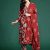 Dhiyona IE Floral Printed Sequinned Pure Cotton Kurta With Trousers & Dupatta
