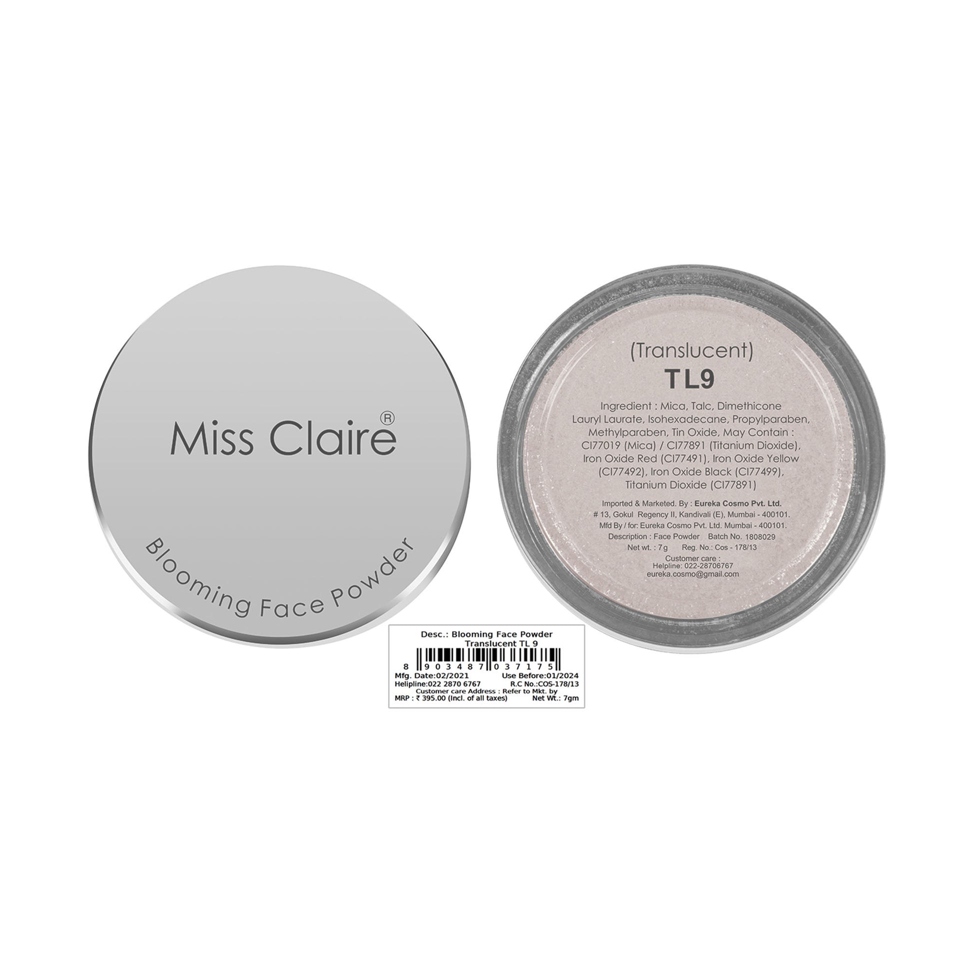 Miss Claire Blooming Face Powder - Translucent Tl9
