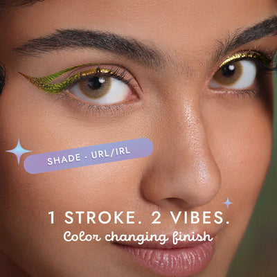 Nykaa Cosmetics Stardust Dual Chrome Eyeliner with Holographic Finish - URL IRL