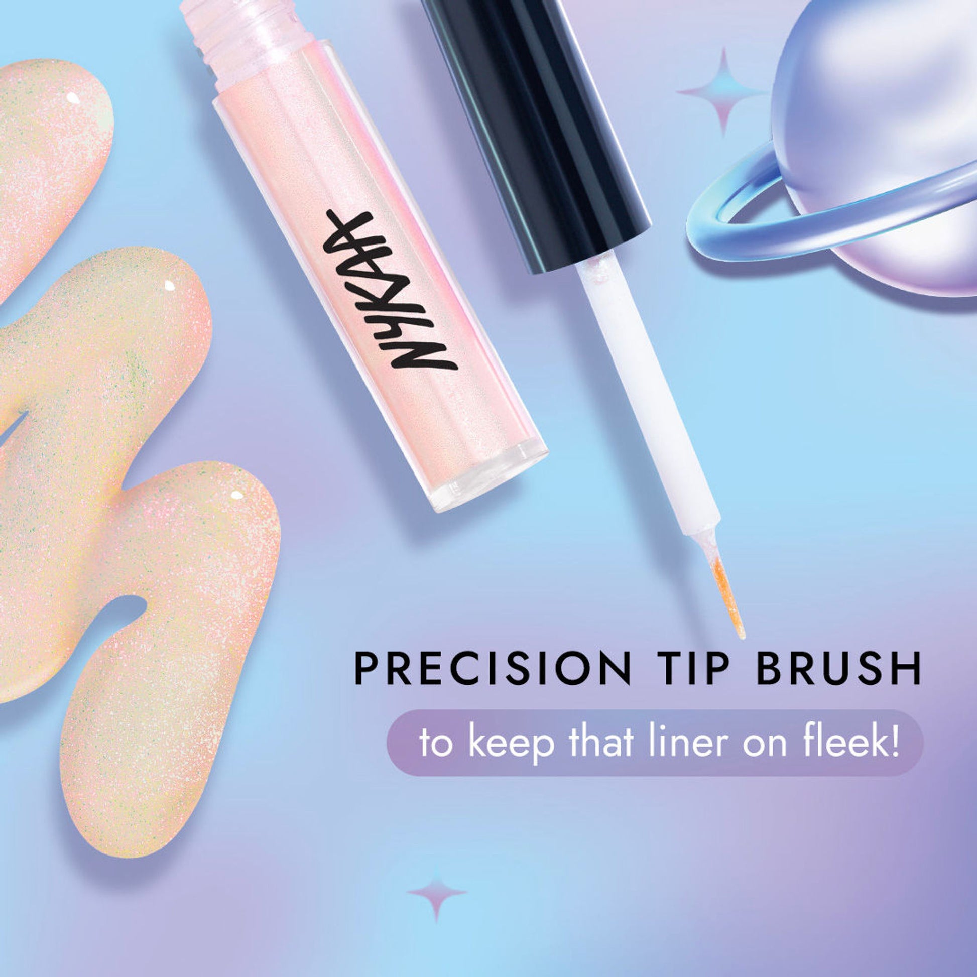 Nykaa Cosmetics Stardust Dual Chrome Eyeliner with Holographic Finish - Im Glitching