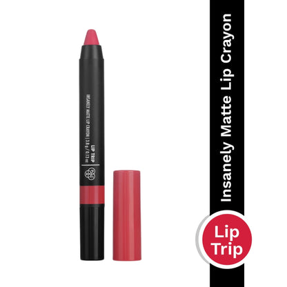 PAC Insanely Matte Lip Crayon - 12H Longlasting, Non Drying, Smudgeproof, Matte Finish - Lip Trip