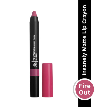 PAC Insanely Matte Lip Crayon - 12H Longlasting, Non Drying, Smudgeproof, Matte Finish - Fire Out