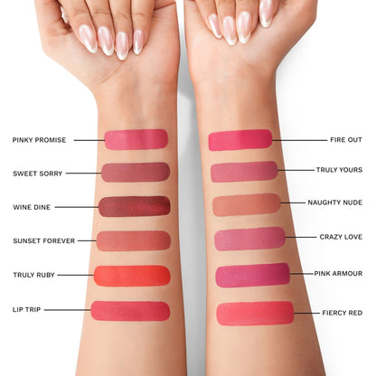 PAC Insanely Matte Lip Crayon - 12H Longlasting, Non Drying, Smudgeproof, Matte Finish - Pink Armour