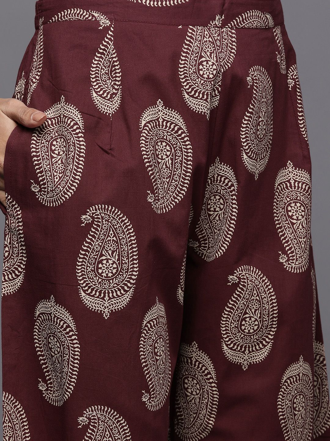 Dhiyona IE Women Purple Floral Kurta with Palazzos & With Dupatta