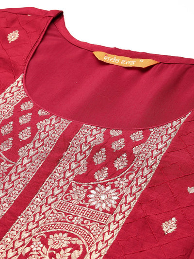 Indyancart IE Ethnic Motifs Kurta with Trousers & Dupatta
