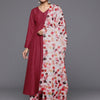 Dhiyona VA Women'sV-Neck Anarkali Kurta with Trousers & Dupatta