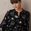 Dhiyona IE Printed Mandarin Collar A-Line Tunic With Trouser