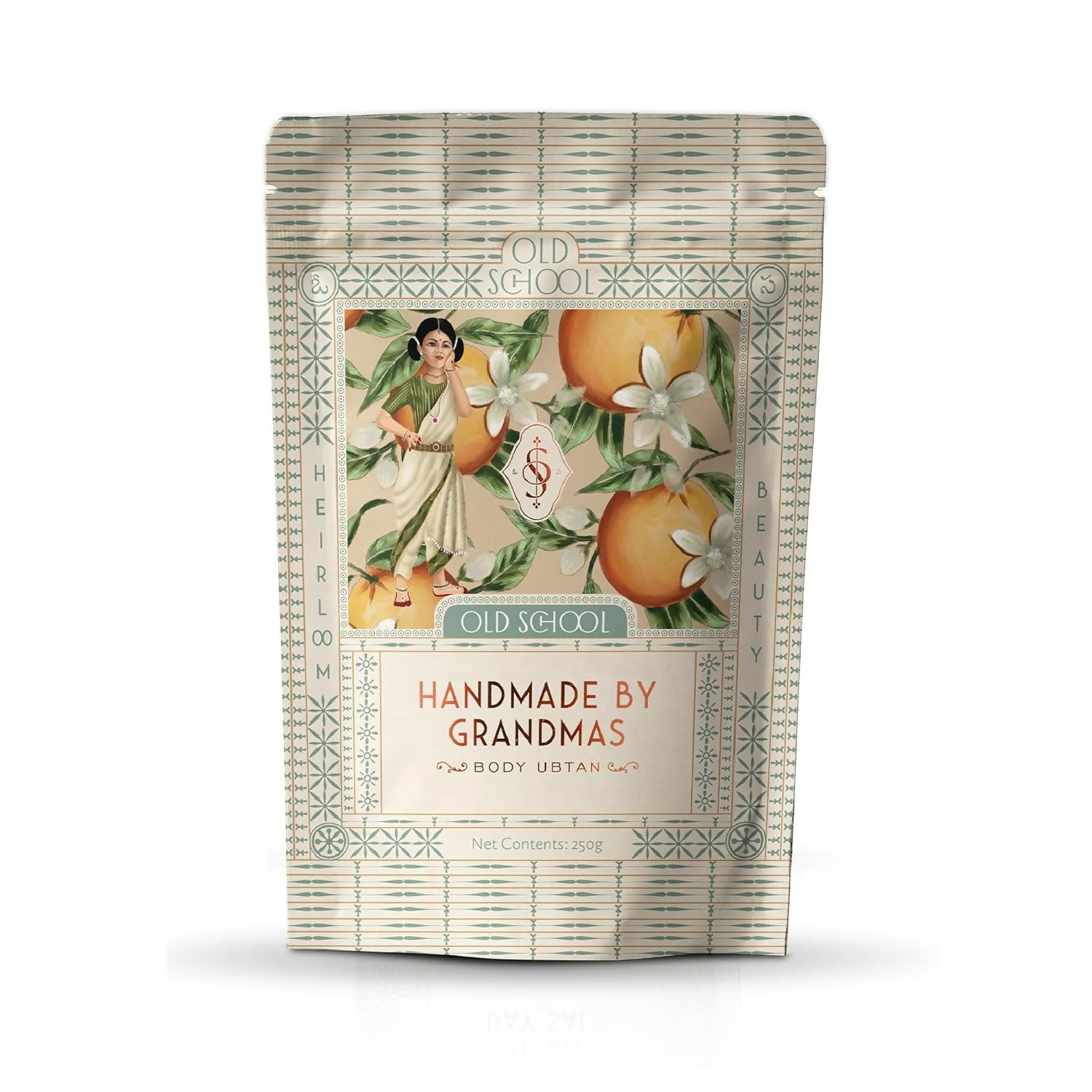 Old School Rituals handmade baby body ubtan natural bath powder, gentle baby skin care product with traditional ingredients
