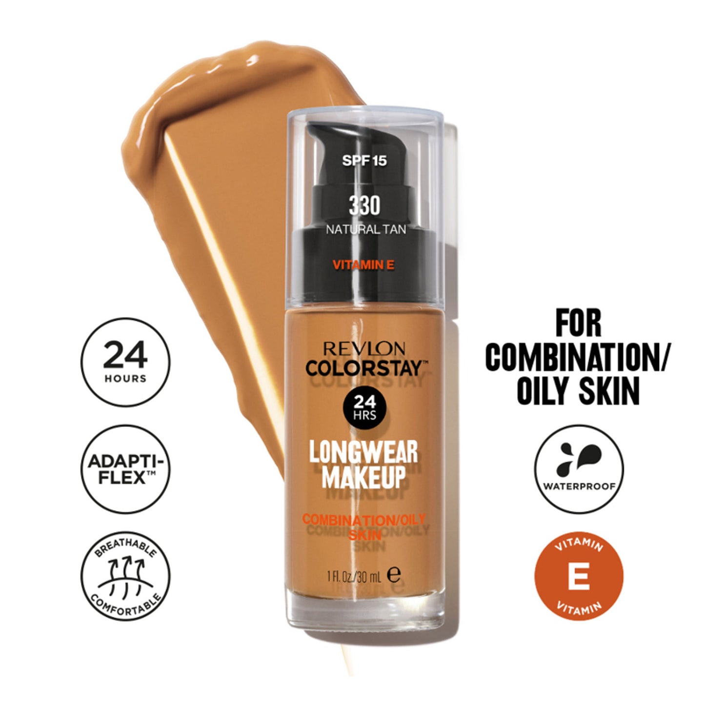 Revlon Colorstay Long Wear Make Up Combination/Oily SPF 15 - Natural Tan