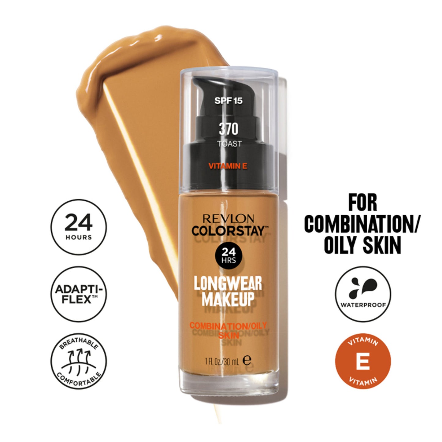 Revlon Colorstay Long Wear Make Up Combination/Oily SPF 15 - Toast