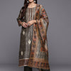Dhiyona VA Women'sEthnic Motifs Printed Chanderi Silk Gotta Patti Work Kurta & Trousers With Dupatta
