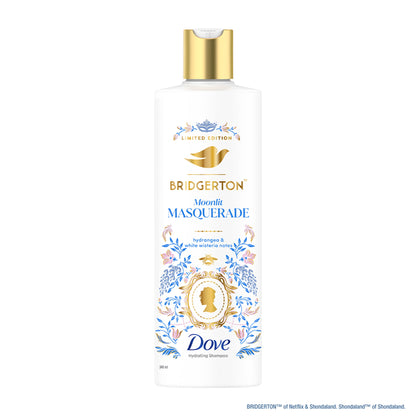 Limited Edition Dove Bridgerton Moonlit Masquerade Hydrating Shampoo for upto 100 hrs for dry hair
