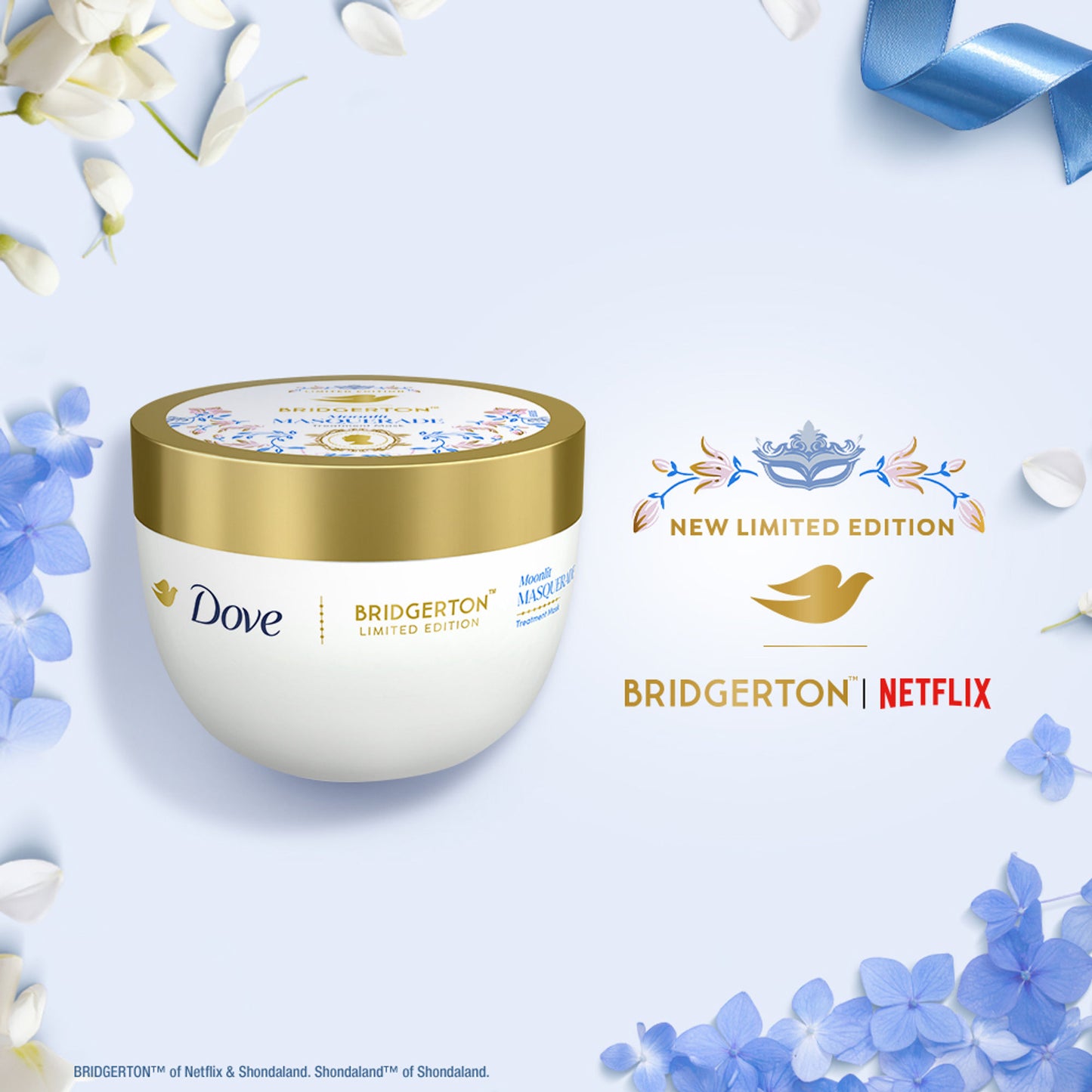 Limited Edition Dove Bridgerton Moonlit Masquerade Hydrating Hair Mask for dry, dull hair