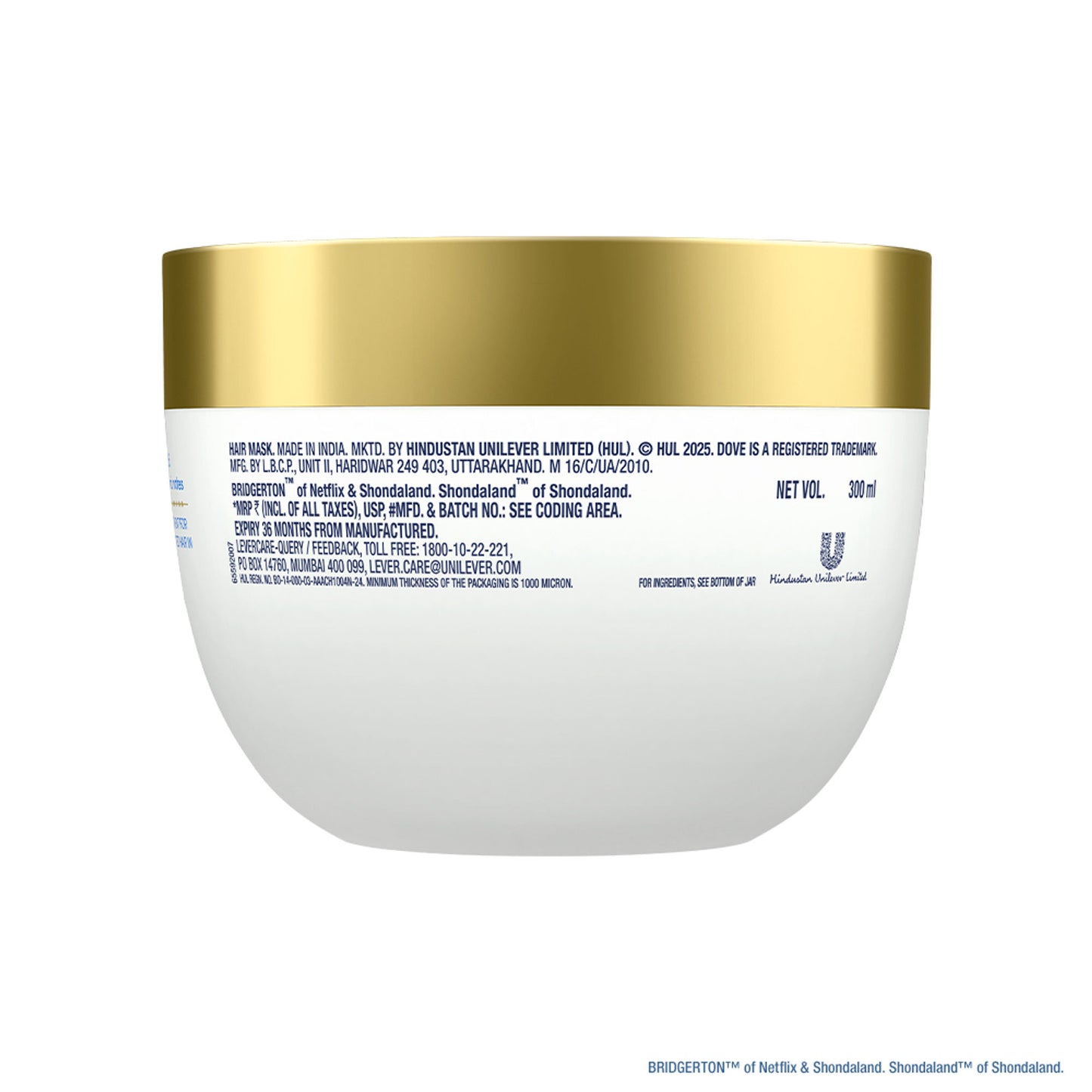 Limited Edition Dove Bridgerton Moonlit Masquerade Hydrating Hair Mask for dry, dull hair