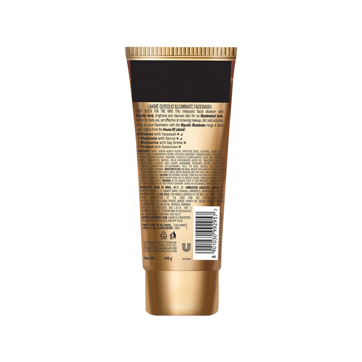 Lakme Glycolic Illuminate Facewash With Glycolic Acid For Gentle Exfoliation & Illuminated Skin
