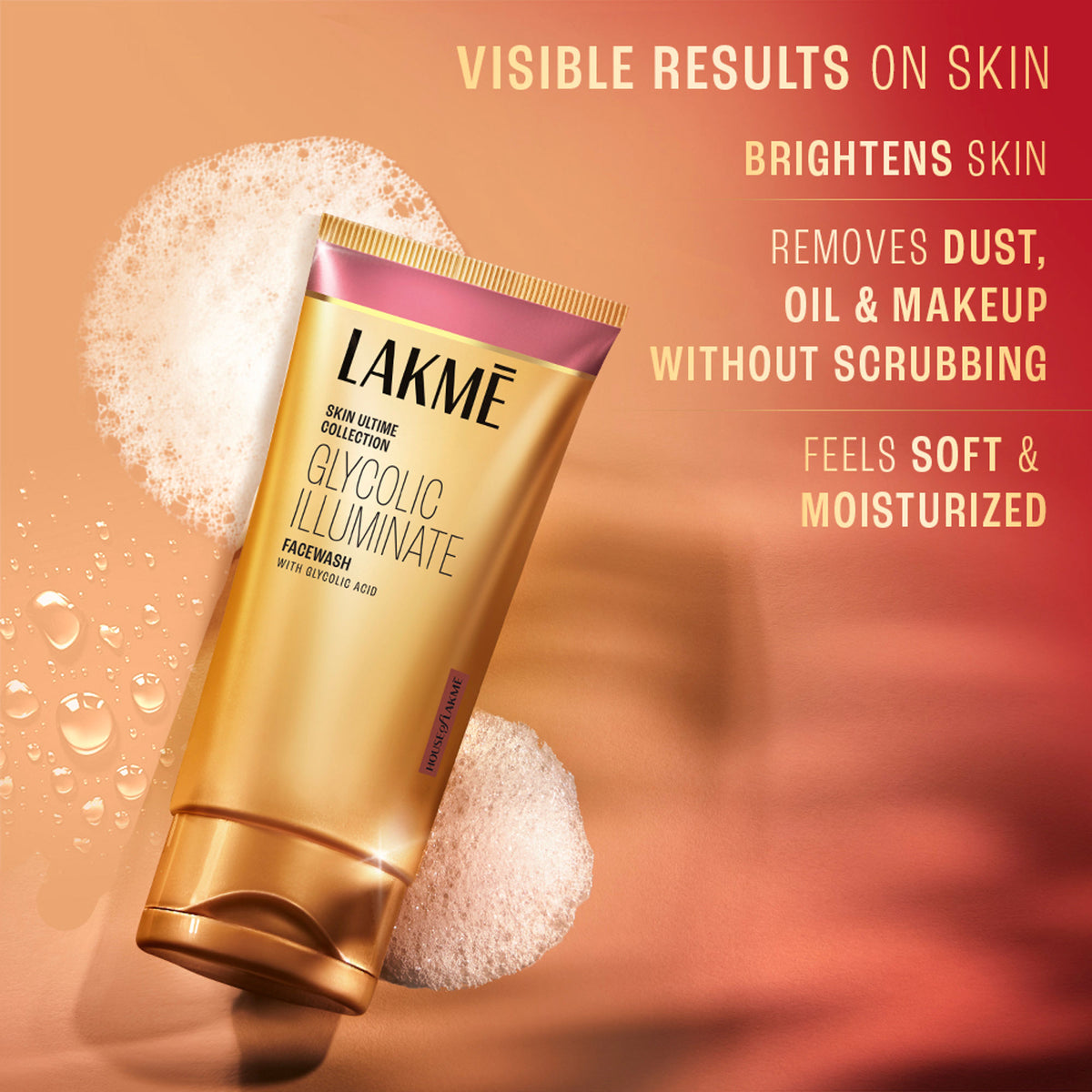 Lakme Glycolic Illuminate Facewash With Glycolic Acid For Gentle Exfoliation & Illuminated Skin