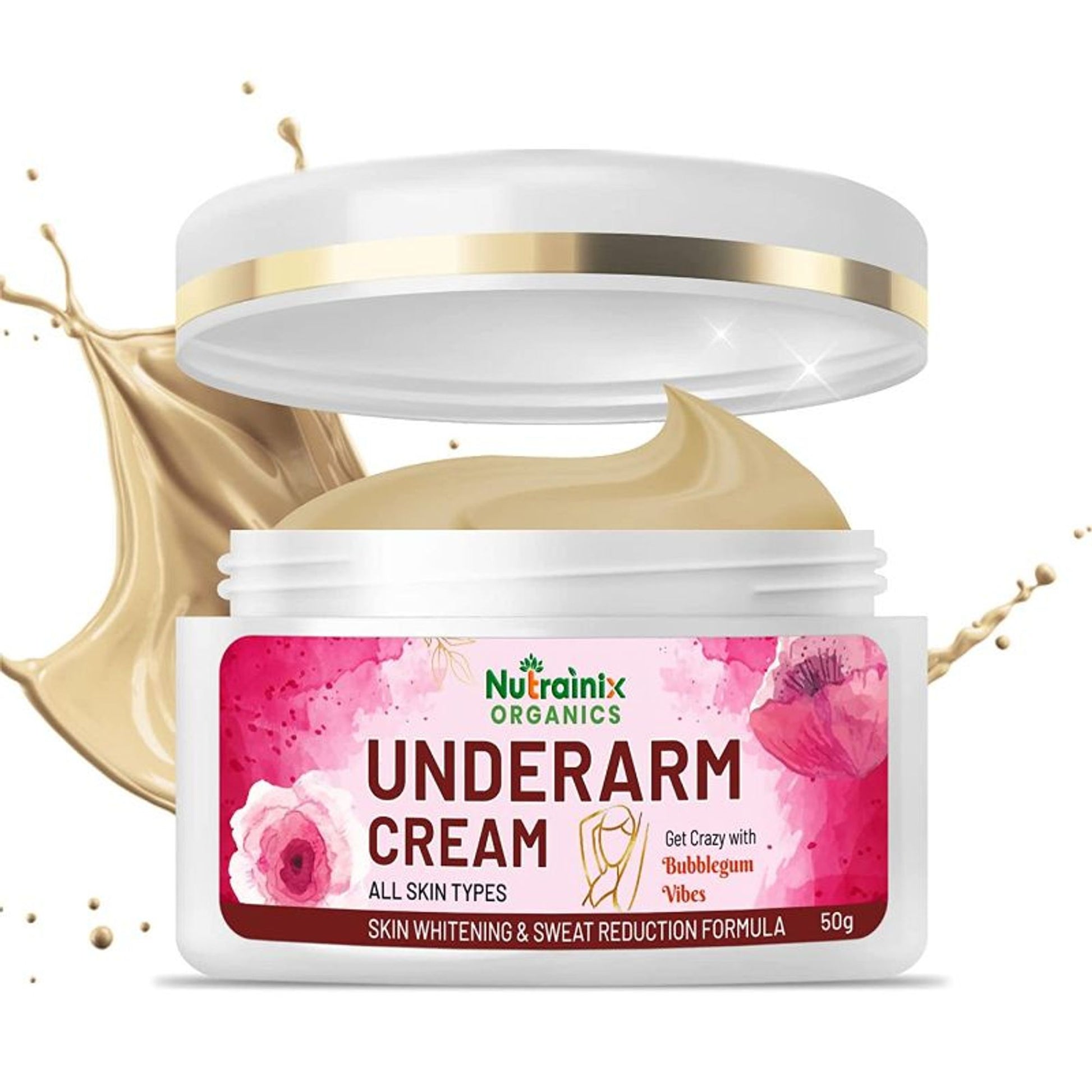 Nutrainix Organics Underarm Cream For All Skin Types Reduce Underarm Irritation