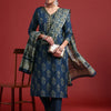 Dhiyona IE Floral Printed Pure Cotton Kurta With Trousers & Dupatta
