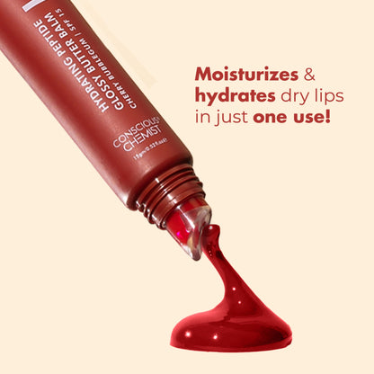 Conscious Chemist Multi Peptide & Shea Butter Lip Balm with SPF15 - Cherry Bubblegum