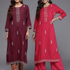 Dhiyona IE Pack of 2 Ethnic Motifs Embroidered Kurta