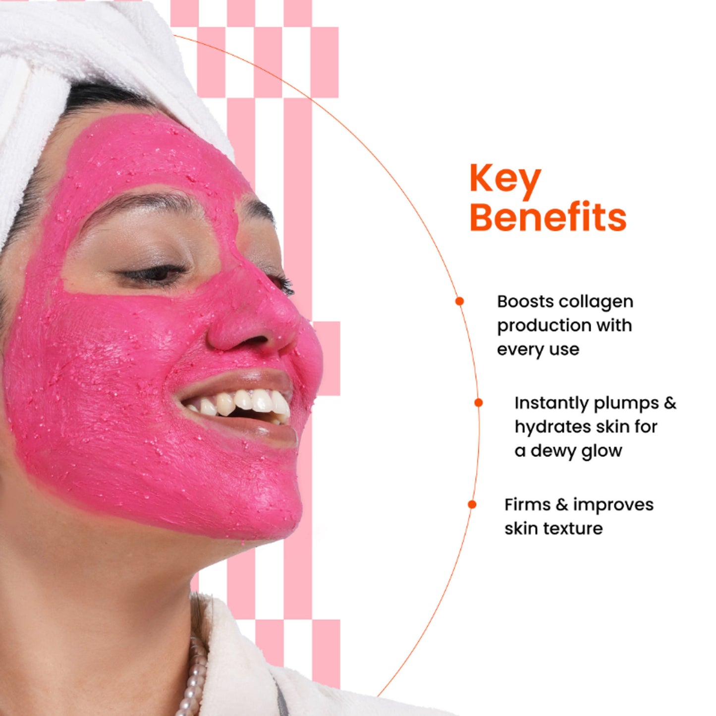 Foxtale Cherry Collagen Mask for Dull Skin, Brightening & Anti-Aging