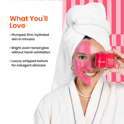 Foxtale Cherry Collagen Mask for Dull Skin, Brightening & Anti-Aging